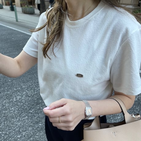 Gold plate t-shirts(White)