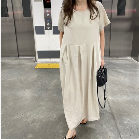 Mellow long onepiece(Beige)