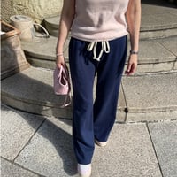 Soft flare sweat pants(Navy)