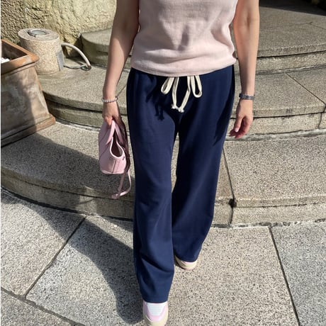 Soft flare sweat pants(Navy)