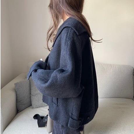 Sailor wool short jacket