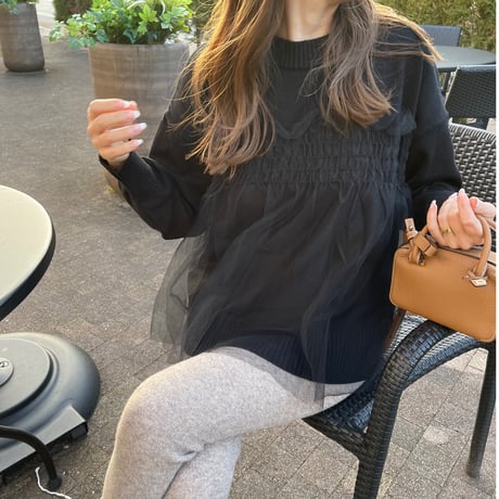 Feminine knit(Black)