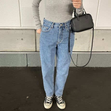 Leather mini square bag(Black)