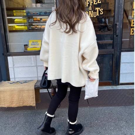 Freece wide pullover(Ivory)