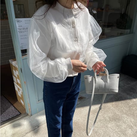 Chiffon cardigan(White)