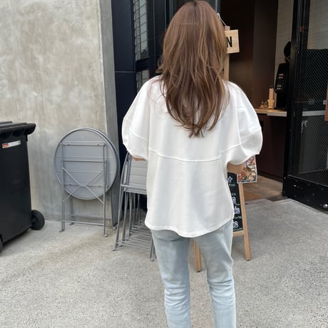 Volume sleeve tops(White)