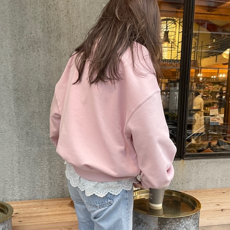 Layered lace sweat(Pink)