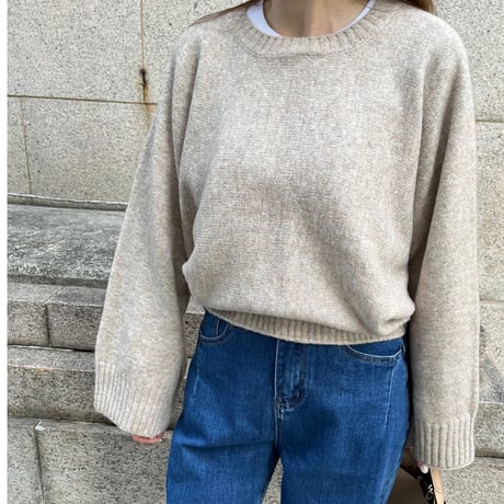 Wide sleeve knit(Oatmeal)