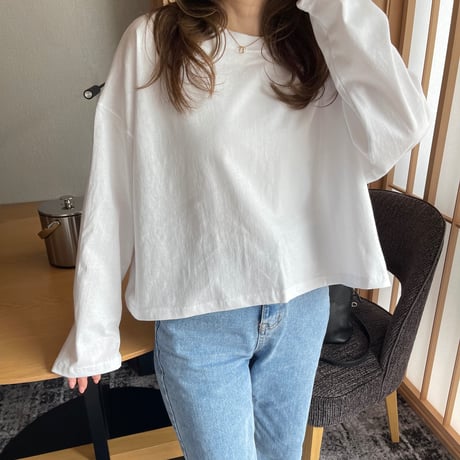 Over size long t-shirts(White)