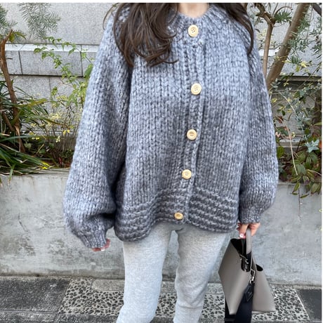 Low gauge volume cardigan(Gray)