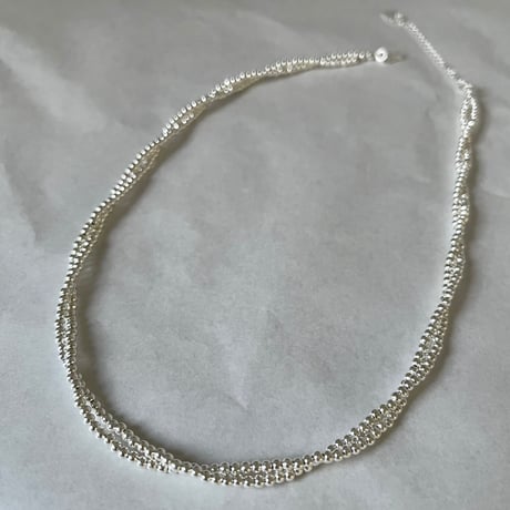 【silver925】Double ball chain necklace