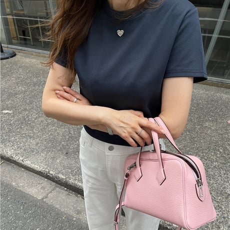Leather hand bag(Pink)