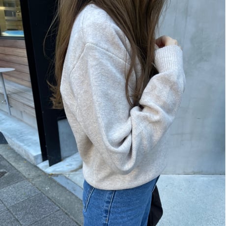 Gold plate basic knit(Beige)