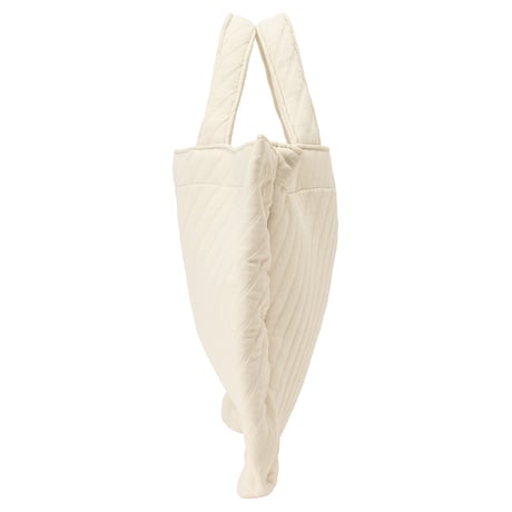 【In the morning】QUILTED RUFFLED BAG (Ivory)