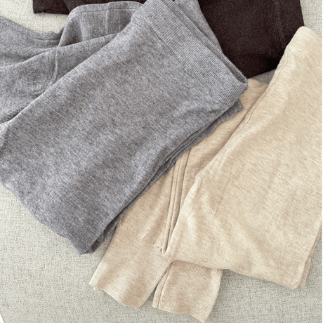 Wool knit leggings