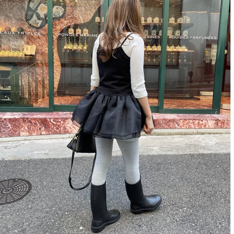 Tulle camisole(Black)
