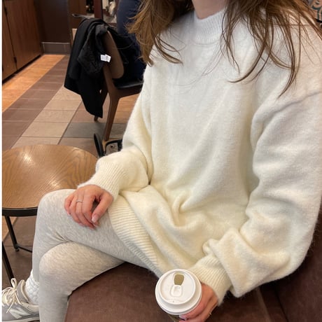 Wool long knit(lvory)