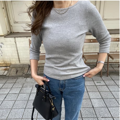 2way waffle tops(Gray)