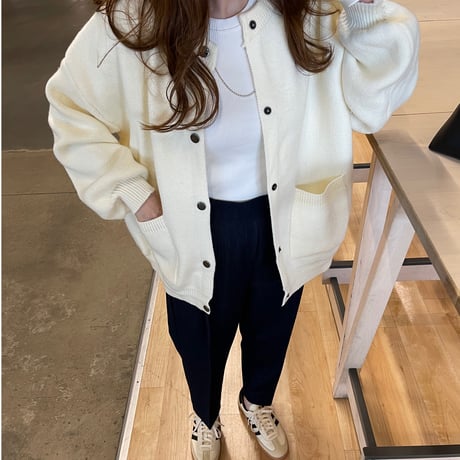 Double pocket cardigan (Ivory)