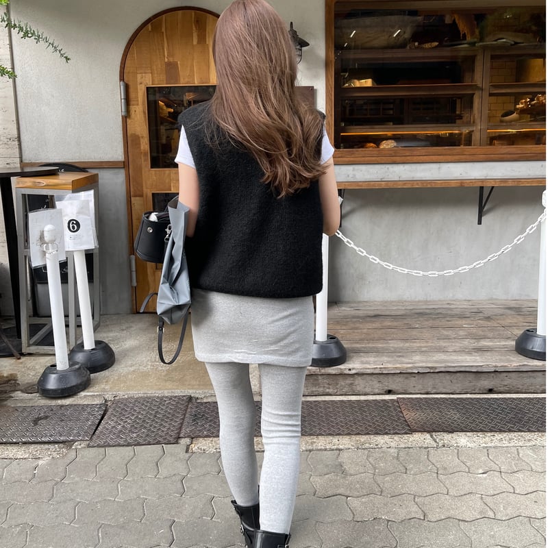 Air knit vest(Black) | K