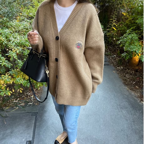 Trad volume cardigan (Brown)