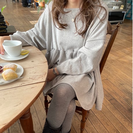 Square neck mini onepiece(Gray)