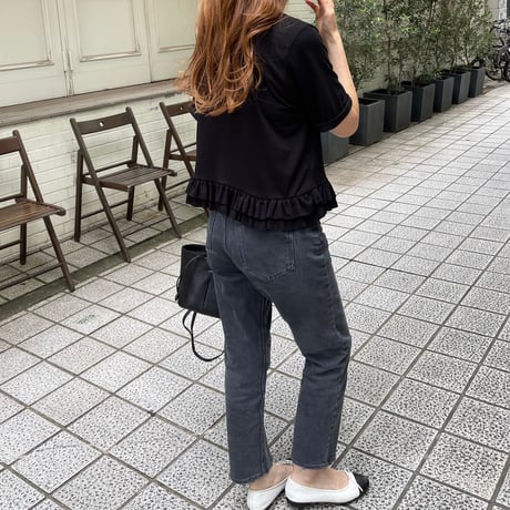 Frill t-shirts (Black)