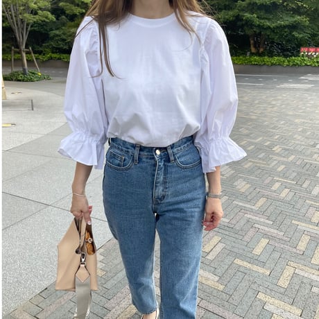 Candy sleeve tops(White)