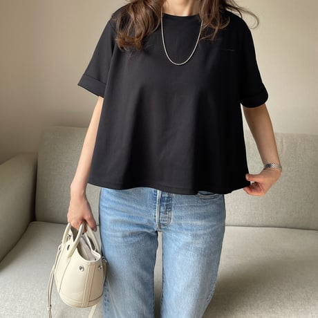 Roll-up flare tops(Black)