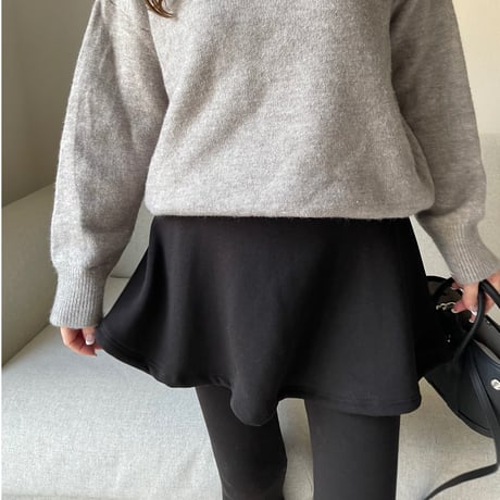 Flare skirt leggings(Black)
