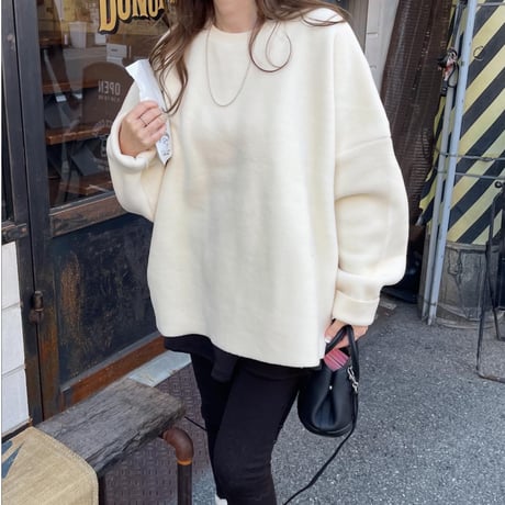 Freece wide pullover(Ivory)