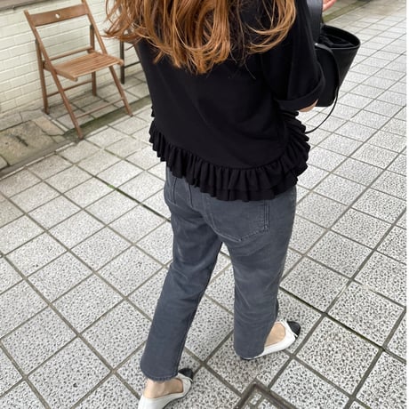 Frill t-shirts (Black)