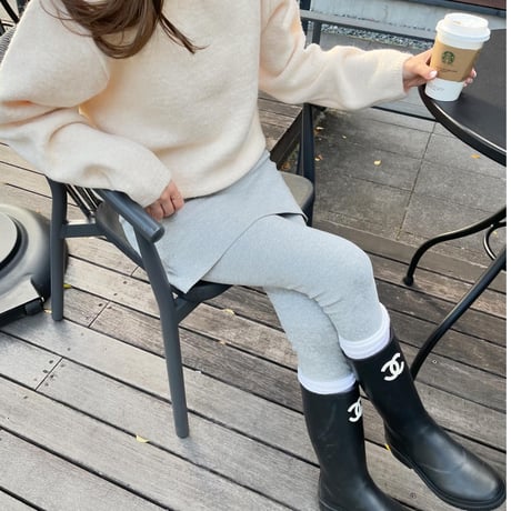スカート付きレギンス(Light gray)