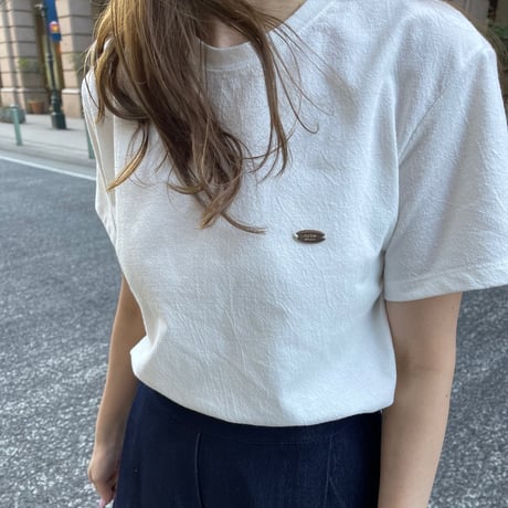 Gold plate t-shirts(White)