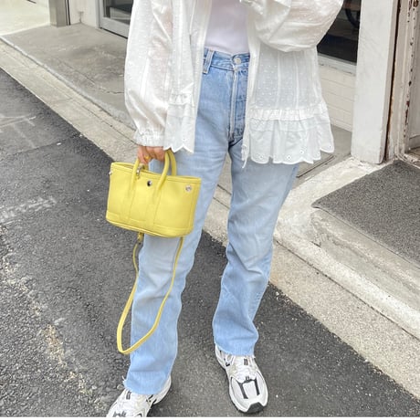Leather mini tote bag(Yellow)付属ポーチなし