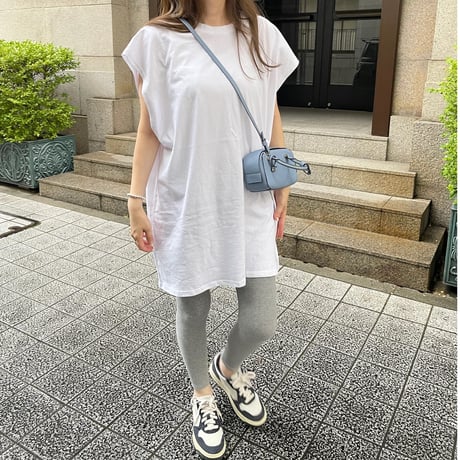 Cotton wide mini onepiece(White)