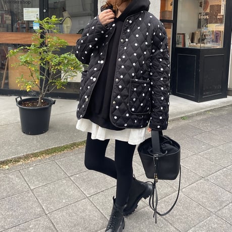 Dot quilted jacket