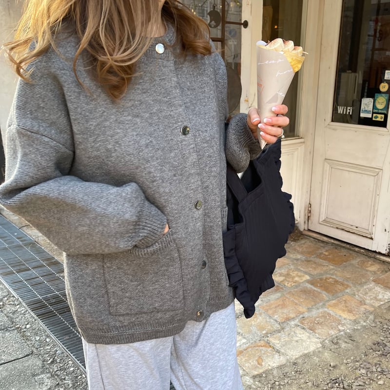 残り7日apartment threeカーディガン　グレー2 残り7日apartment threeカーディガン グレー2 残り7日apartment three