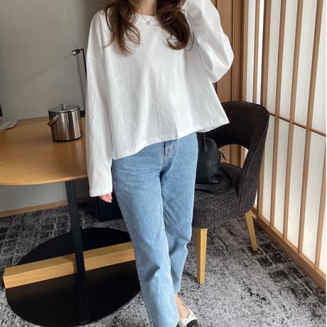 Over size long t-shirts(White)