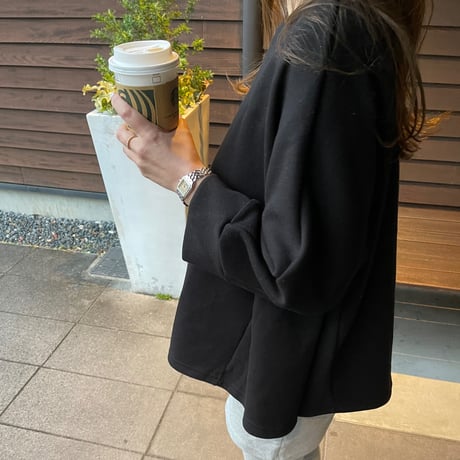 Flare sweat pullover(Black)
