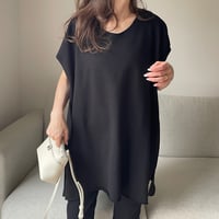 Cutoff sweat mini onepiece(Black)