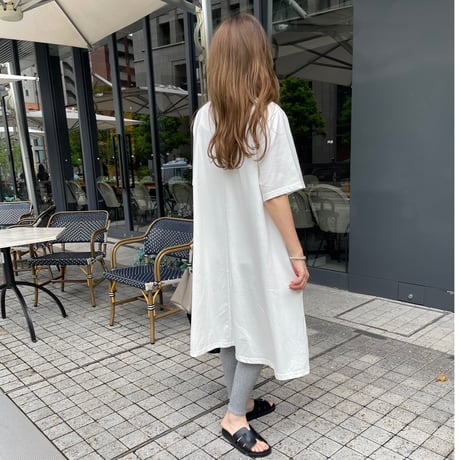 Cotton flare onepiece(White)
