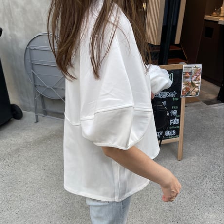 Volume sleeve tops(White)