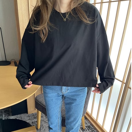 Over size long t-shirts(Black)