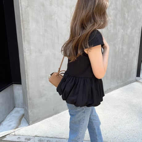 Feminine balloon tops(Black)
