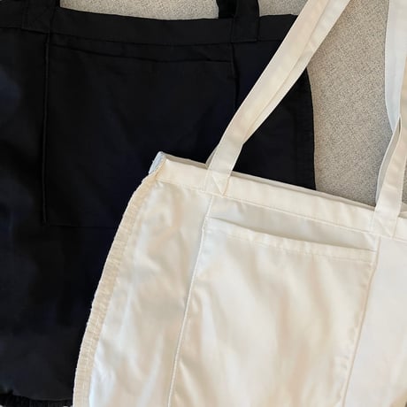 Frill tote bag(Black)