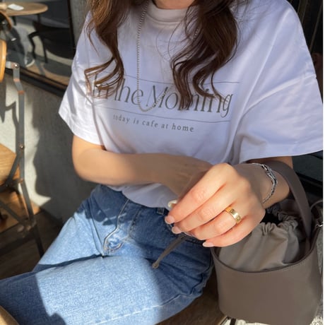 【In the morning】ORIGINAL LOGO T-SHIRTS (Greige)