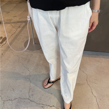 Relax linen pants(White)