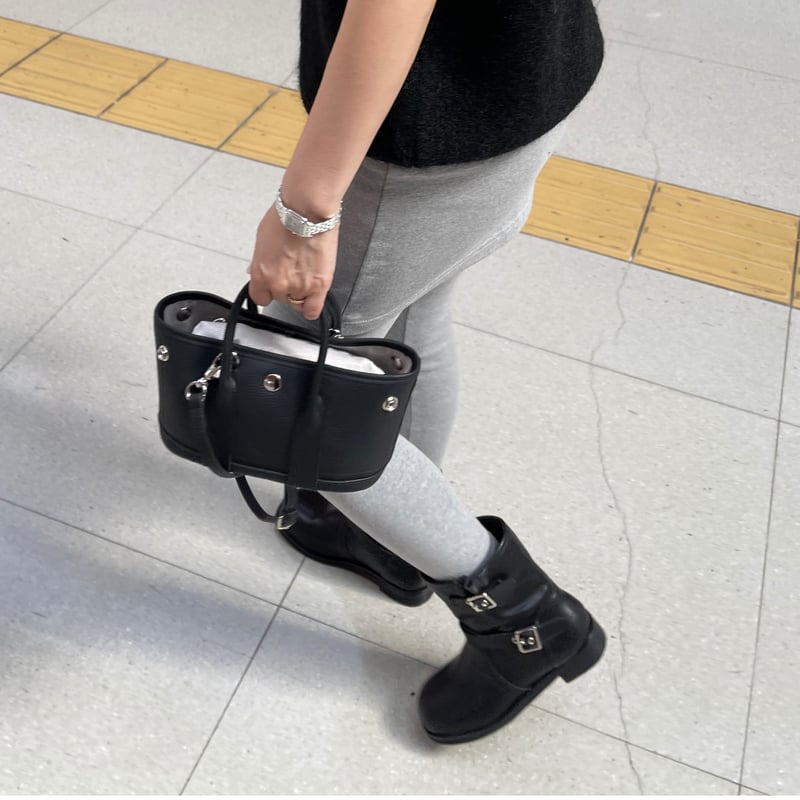 バッグ Leather mini tote bag(Black) Leather mini tote bag(Black) | K