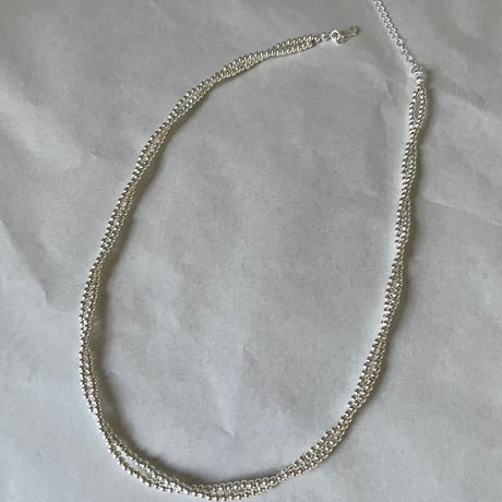 【silver925】Double ball chain necklace